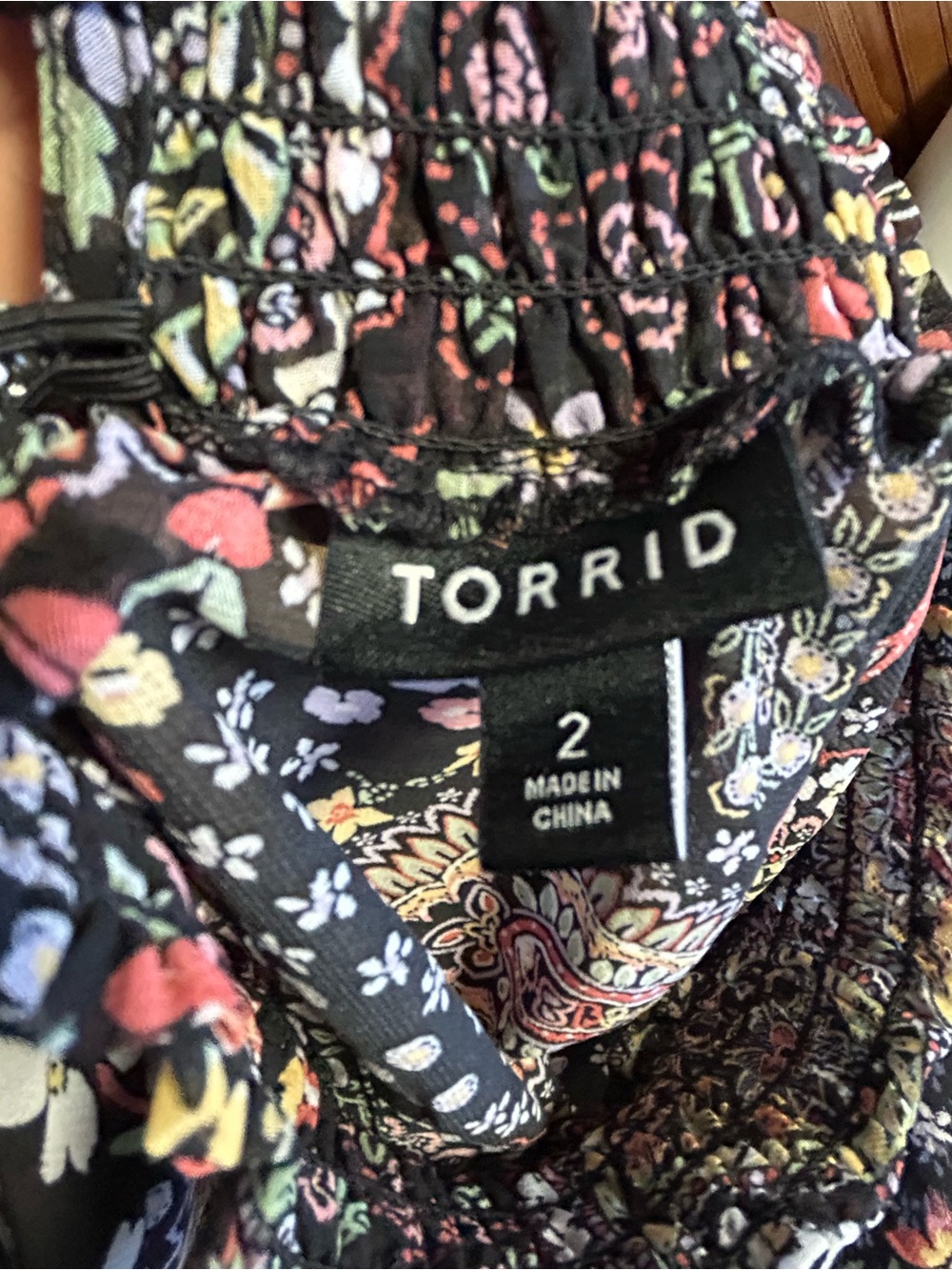 torrid Black Maxi Skirt with Multicolored Floral Print